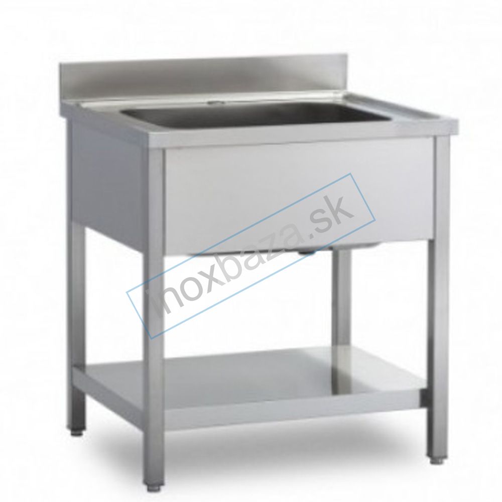 Umývací stôl, s jednodrezom DP 400x400x250 vonkajšie rozmery 500x550x850 mm
