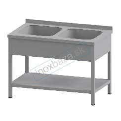 Umývací stôl, s dvojdrezom DP 500x500x300 vonkajšie rozmery 1200x700