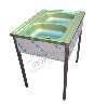 Umývací stôl, 2x drez, domáci odtok  Priemer: 55mm 800x600x850 mm